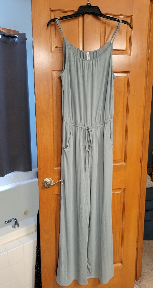 NWOT light sage jumpsuit
